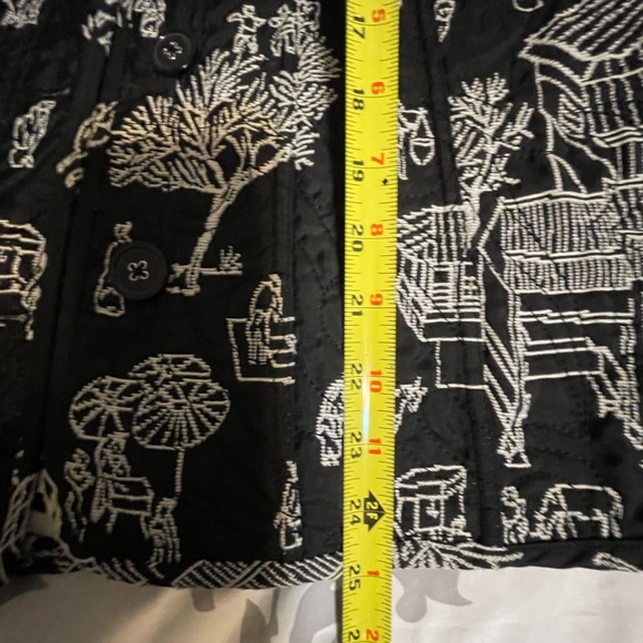 Chicos Reversible Black White Quilted Print Leopard Blazer Jacket-Size L - Picture 2 of 10